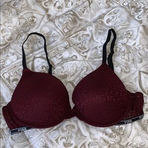 36D burgundy PINK bra